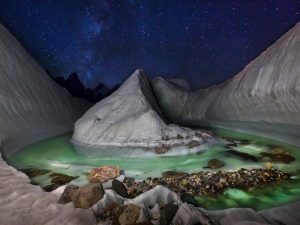 Конкордия — место слияния двух ледников фото
