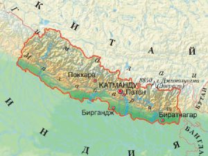Карта Непала фото