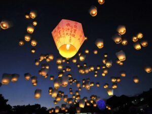 китайские летающие фонарики фото